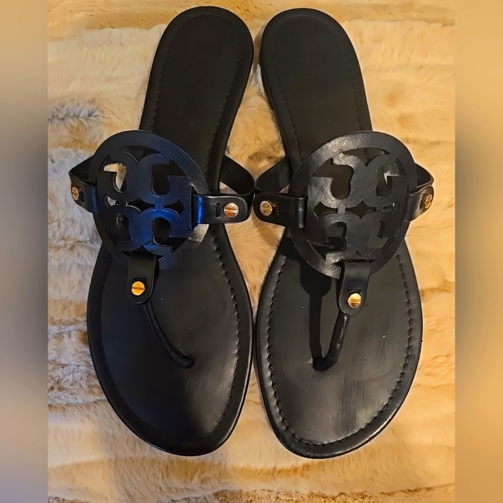 Womens Tory Burch Miller Sandals Try On Wear Size 12 See Pics For Condition